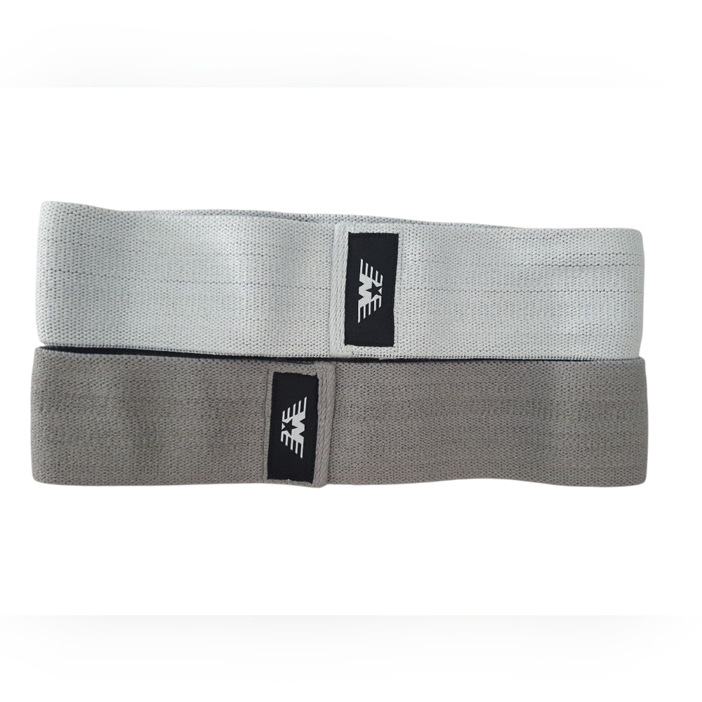Workout Resistance Band heavy and medium set of 2 Gray and Purple
